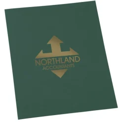 Leatherette Paper Two-Pocket Presentation Folder