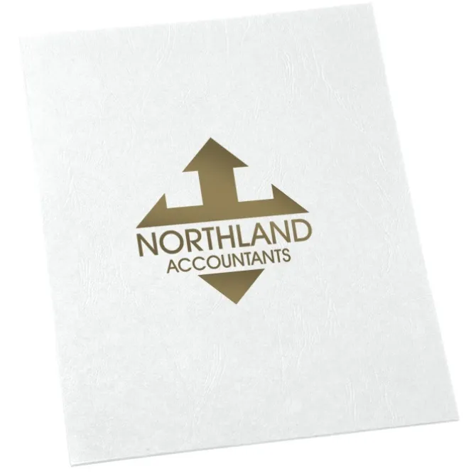Leatherette Paper Two-Pocket Presentation Folder