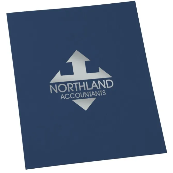 Leatherette Paper Two-Pocket Presentation Folder