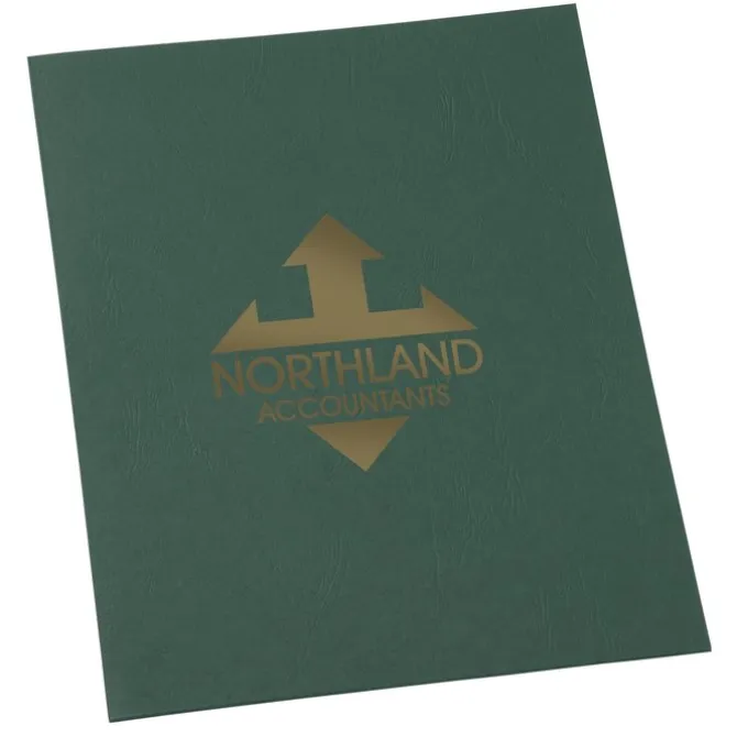 Leatherette Paper Two-Pocket Presentation Folder