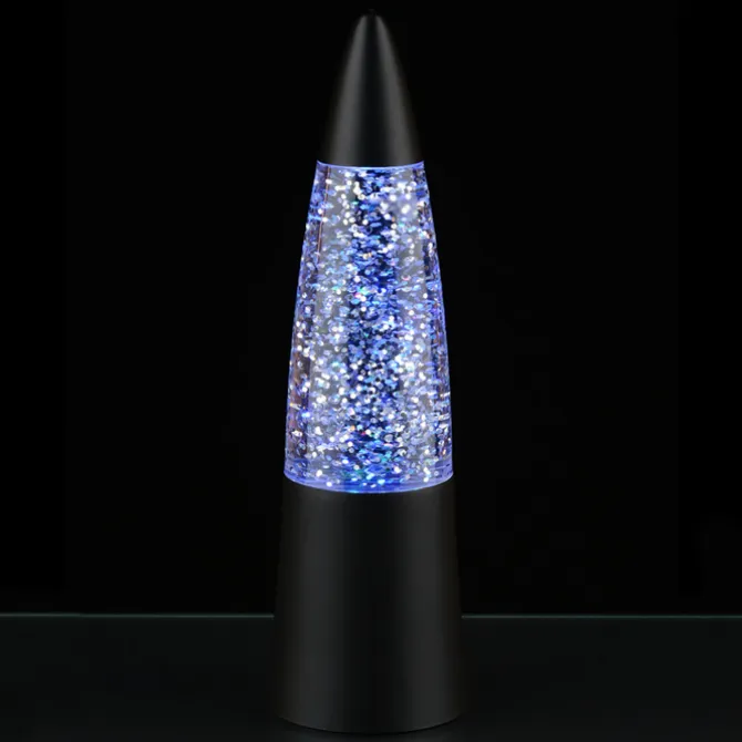 LED Glitter Rocket Lamp