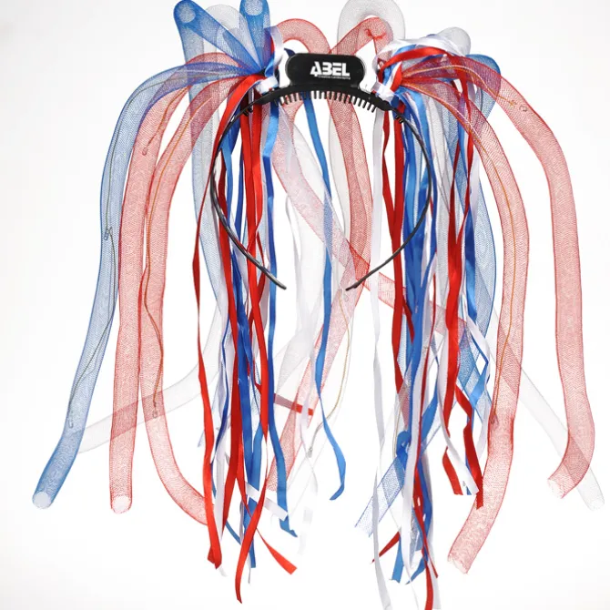 LED Noodle Headband - Red, White & Blue