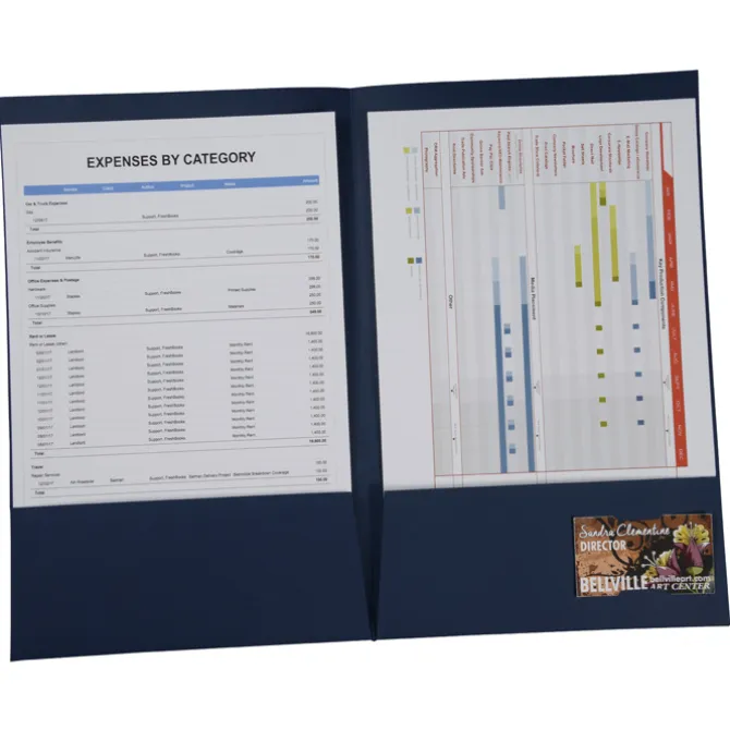 Legal Size Embossed Linen Paper Folder