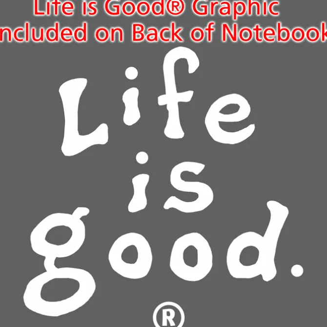 Life is Good TaskRight Afton Notebook with Pen - LIG