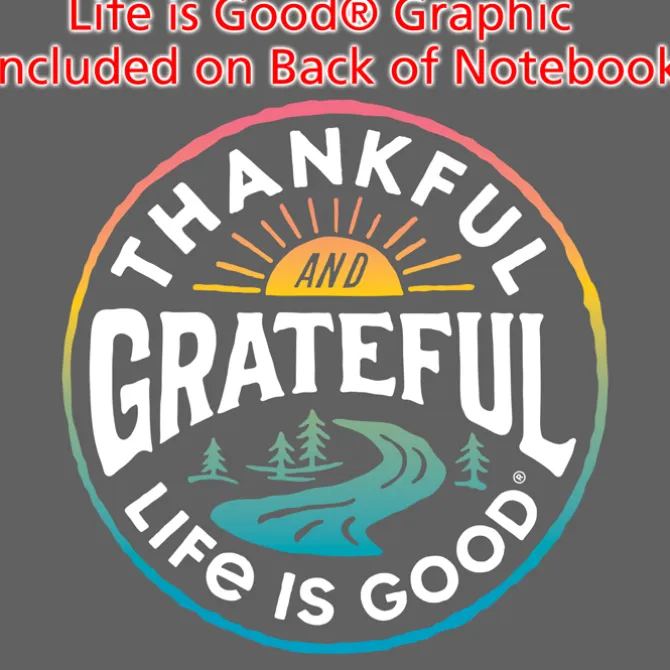 Life is Good TaskRight Afton Notebook with Pen - Full Color - Grateful