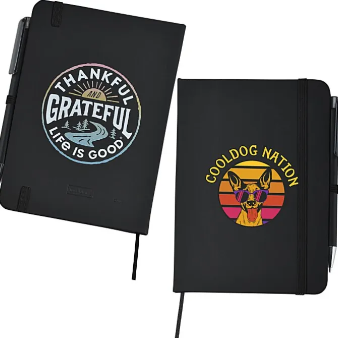 Life is Good TaskRight Afton Notebook with Pen - Full Color - Grateful