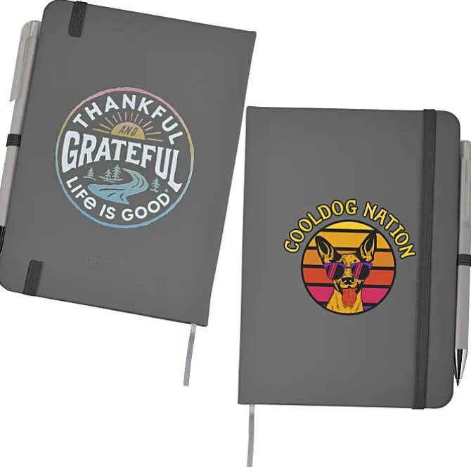 Life is Good TaskRight Afton Notebook with Pen - Full Color - Grateful