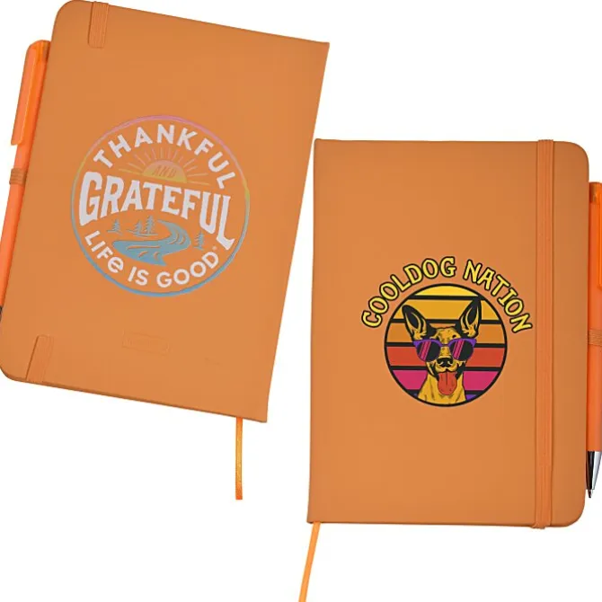 Life is Good TaskRight Afton Notebook with Pen - Full Color - Grateful
