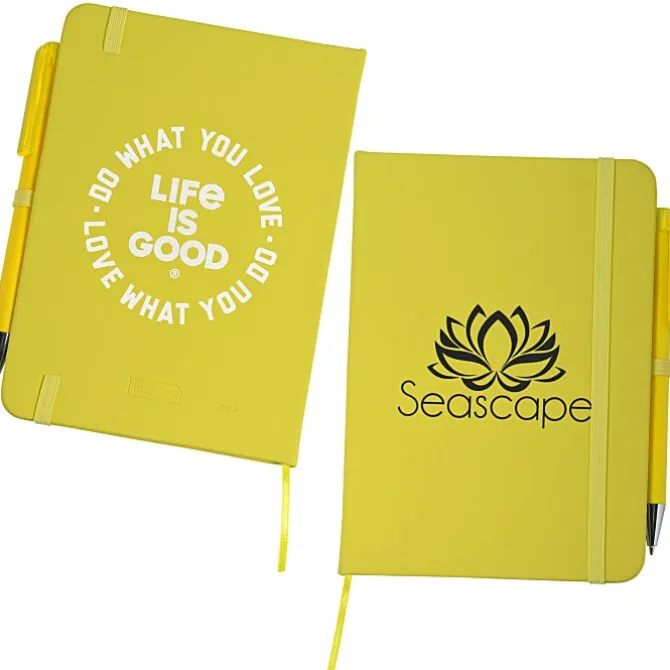 Life is Good TaskRight Afton Notebook with Pen - Love