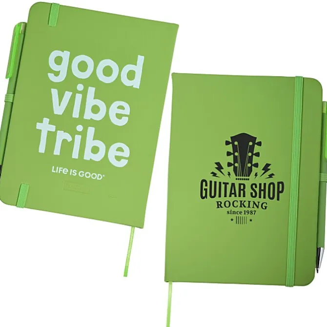 Life is Good TaskRight Afton Notebook with Pen - Good Vibe