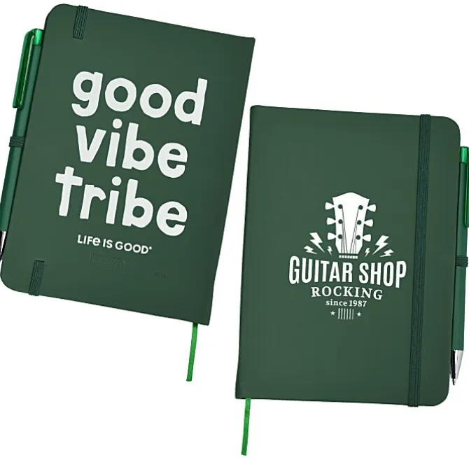 Life is Good TaskRight Afton Notebook with Pen - Good Vibe