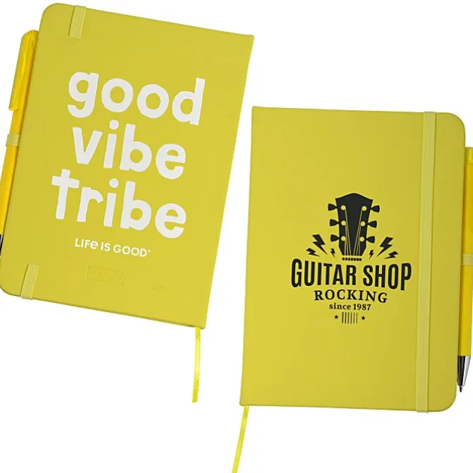 Life is Good TaskRight Afton Notebook with Pen - Good Vibe