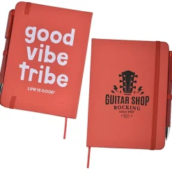 Life is Good TaskRight Afton Notebook with Pen - Good Vibe