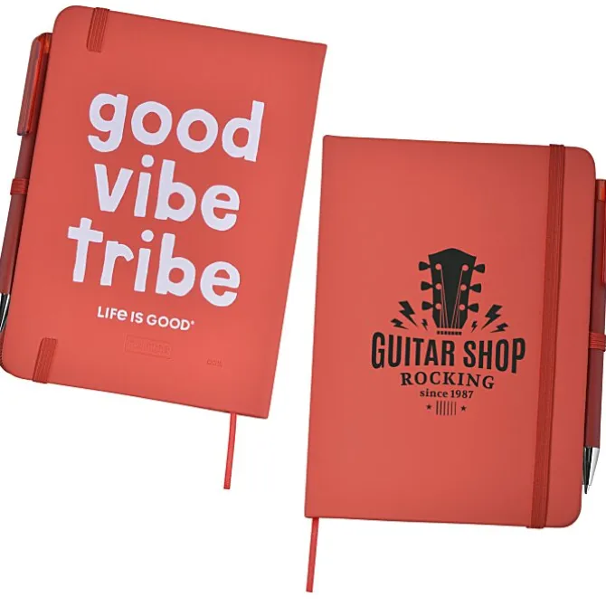 Life is Good TaskRight Afton Notebook with Pen - Good Vibe