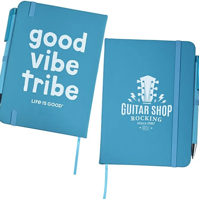 Life is Good TaskRight Afton Notebook with Pen - Good Vibe