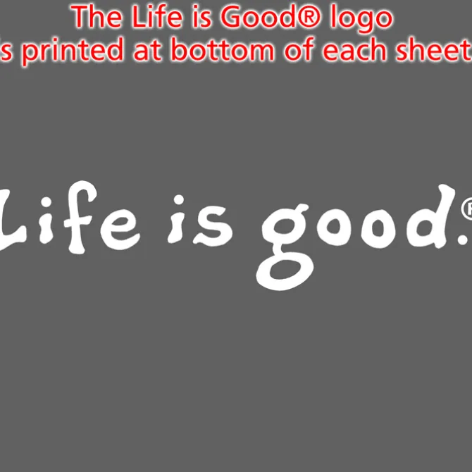 Life is Good TaskRight 6 inches x 4 inches Notepad - 25 Sheet