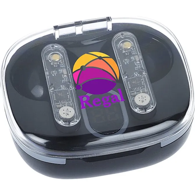 Light-Up Display True Wireless Earbuds - 24 hr