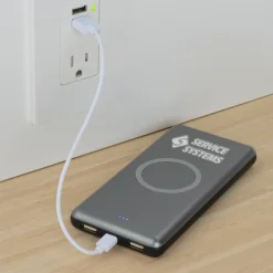Light-Up Logo Qi Wireless Power Bank - 10,000 mAh - 24 hr