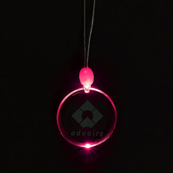 Light-Up Pendant Necklace - Circle