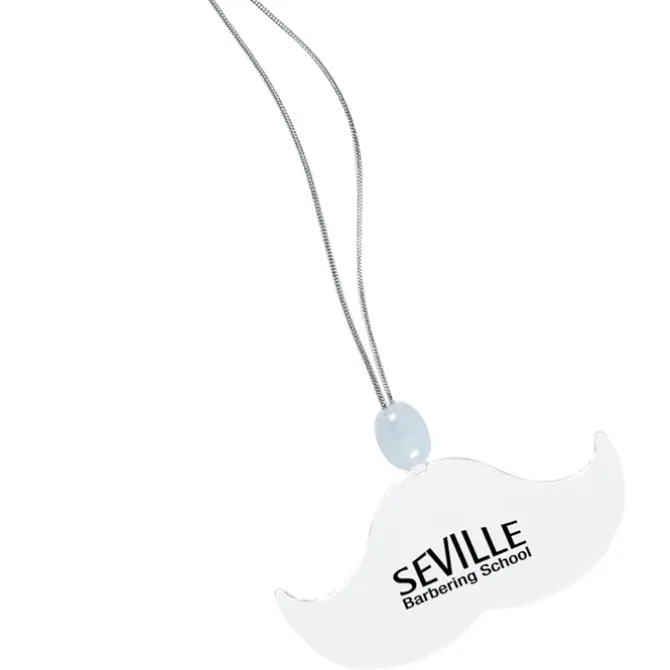 Light-Up Pendant Necklace - Mustache