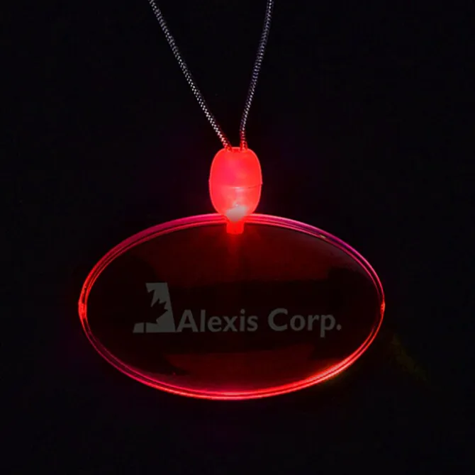 Light-Up Pendant Necklace - Oval