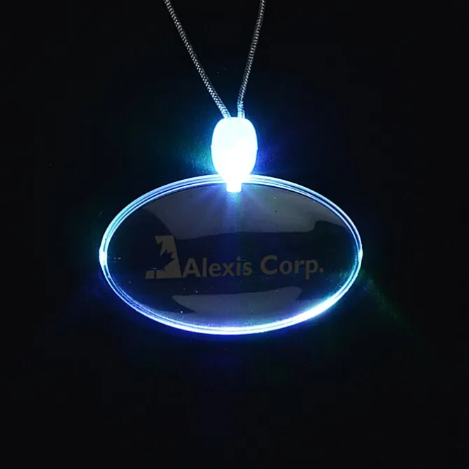 Light-Up Pendant Necklace - Oval
