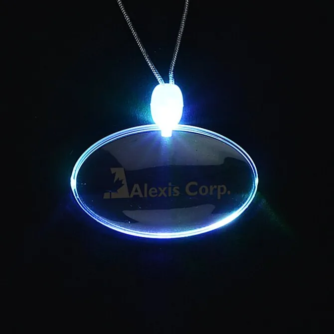 Light-Up Pendant Necklace - Oval
