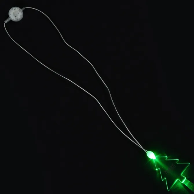 Light-Up Pendant Necklace - Pine Tree