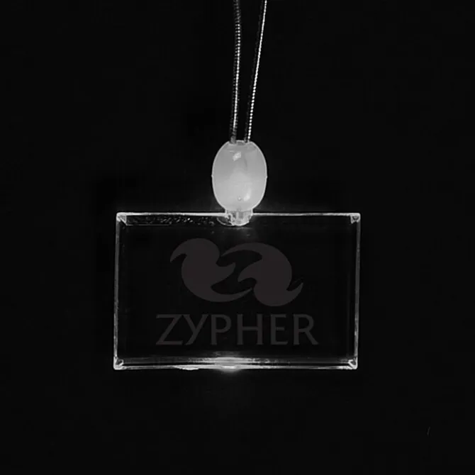 Light-Up Pendant Necklace - Rectangle