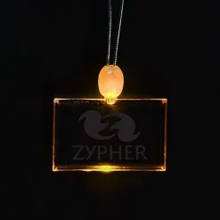 Light-Up Pendant Necklace - Rectangle