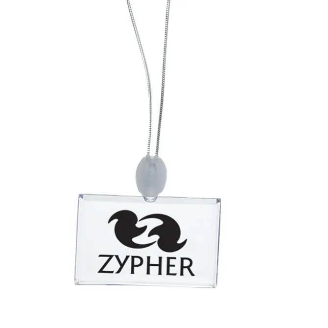 Light-Up Pendant Necklace - Rectangle