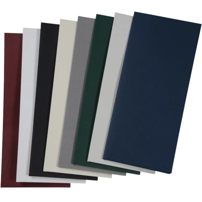 Linen Paper Two-Pocket Mini Folder - 9 inches x 4 inches