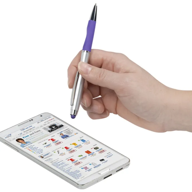 Lory Stylus Twist Pen - Silver - 24 hr