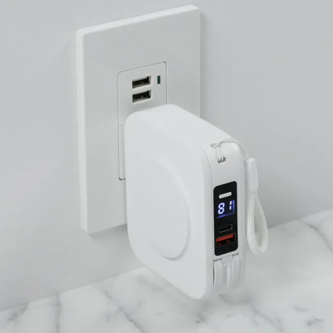 MagClick Wireless Power Bank with Wall Adapter - 10,000 mAh