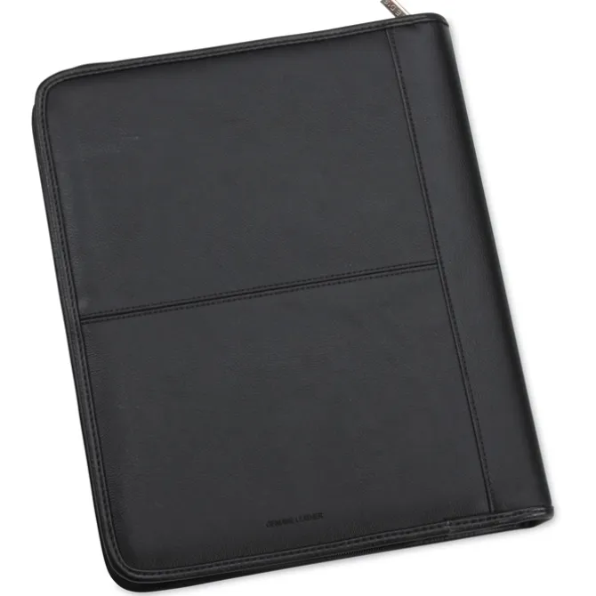 Manhattan Leather Zippered Portfolio