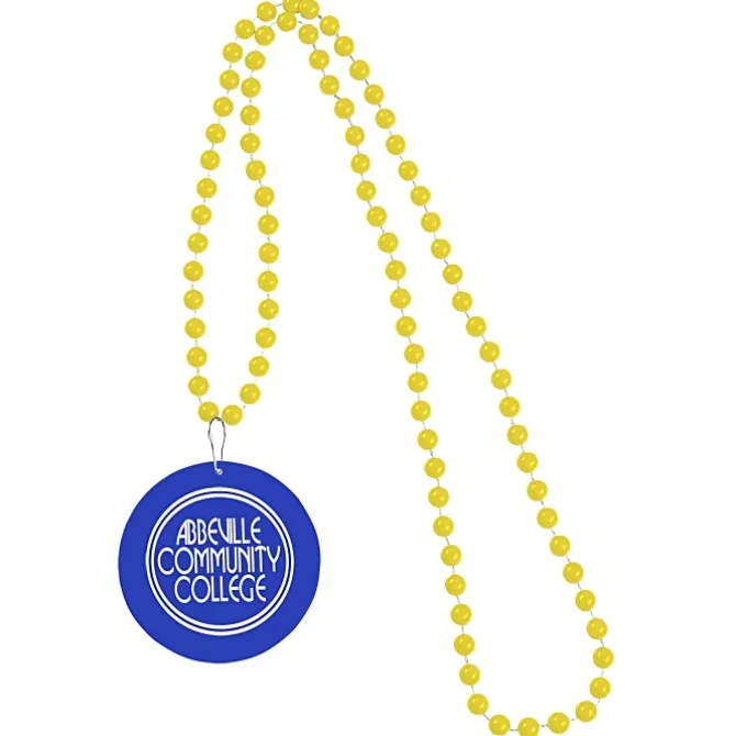 Mardi Gras Beads with Medallion