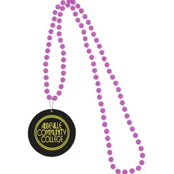 Mardi Gras Beads with Medallion
