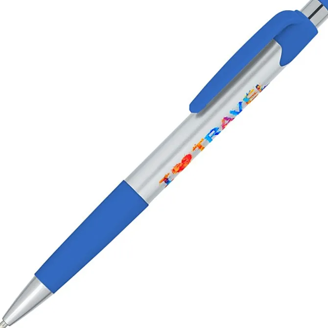 Mardi Gras Pen - Silver - Full Color
