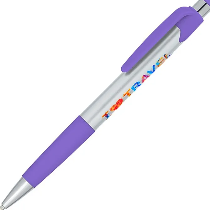Mardi Gras Pen - Silver - Full Color