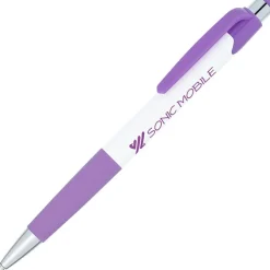 Mardi Gras Pen - White