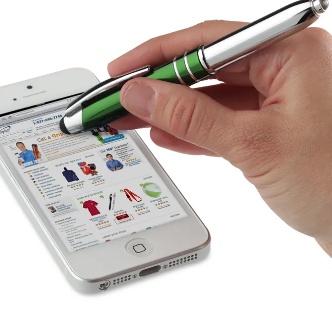 Mercury Stylus Metal Pen with Flashlight - Laser Engraved - 24 hr