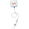 Metal Retractable Badge Holder - Slip Clip - Square