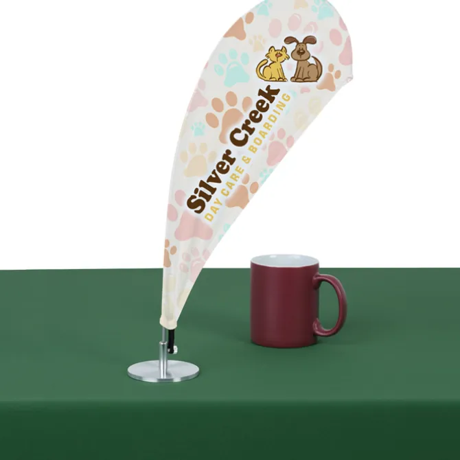 Micro Teardrop Tabletop Sail Sign - One Sided