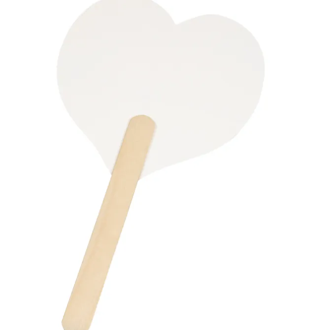 Mini Hand Fan - Heart - Full Color - 24 hr