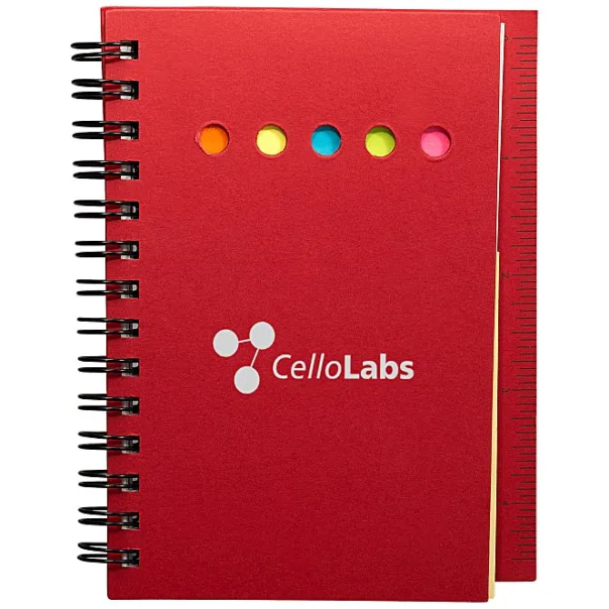Mini Memo Book with Flags and Ruler