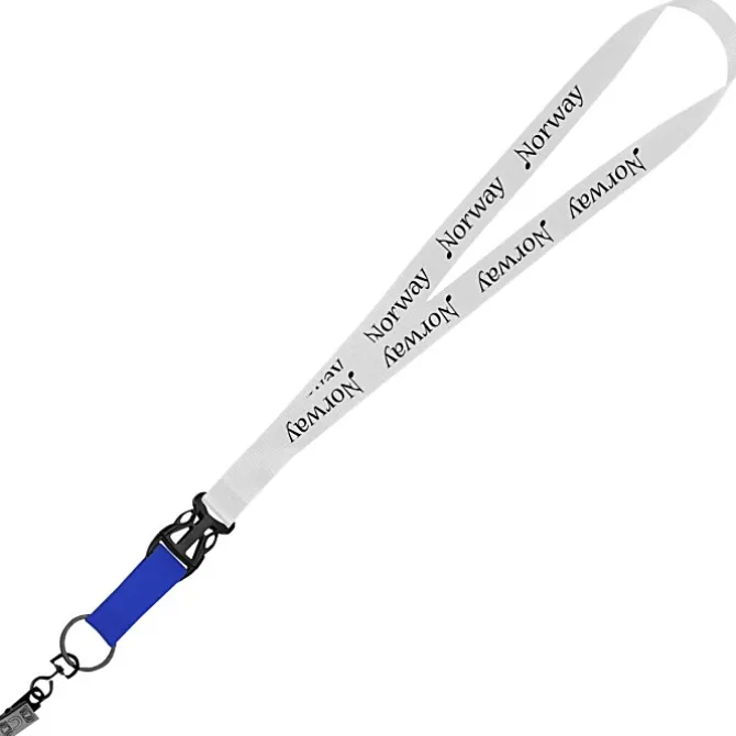 Mix and Match Econ Polyester Lanyard - 3/4 inch - 38 inches - Metal Bulldog Clip
