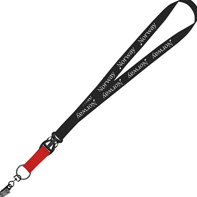 Mix and Match Econ Polyester Lanyard - 3/4 inch - 38 inches - Metal Bulldog Clip