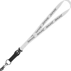 Mix and Match Econ Polyester Lanyard - 3/4 inch - 38 inches - Metal Bulldog Clip