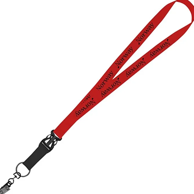 Mix and Match Econ Polyester Lanyard - 3/4 inch - 38 inches - Metal Bulldog Clip