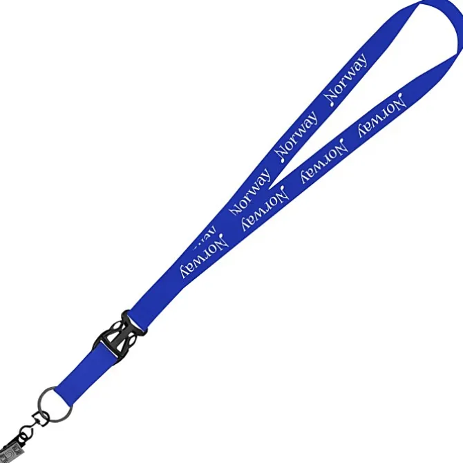 Mix and Match Econ Polyester Lanyard - 3/4 inch - 38 inches - Metal Bulldog Clip